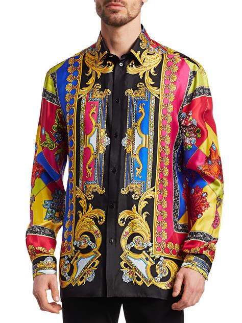 red versace mens shirt|versace shirt men's size chart.